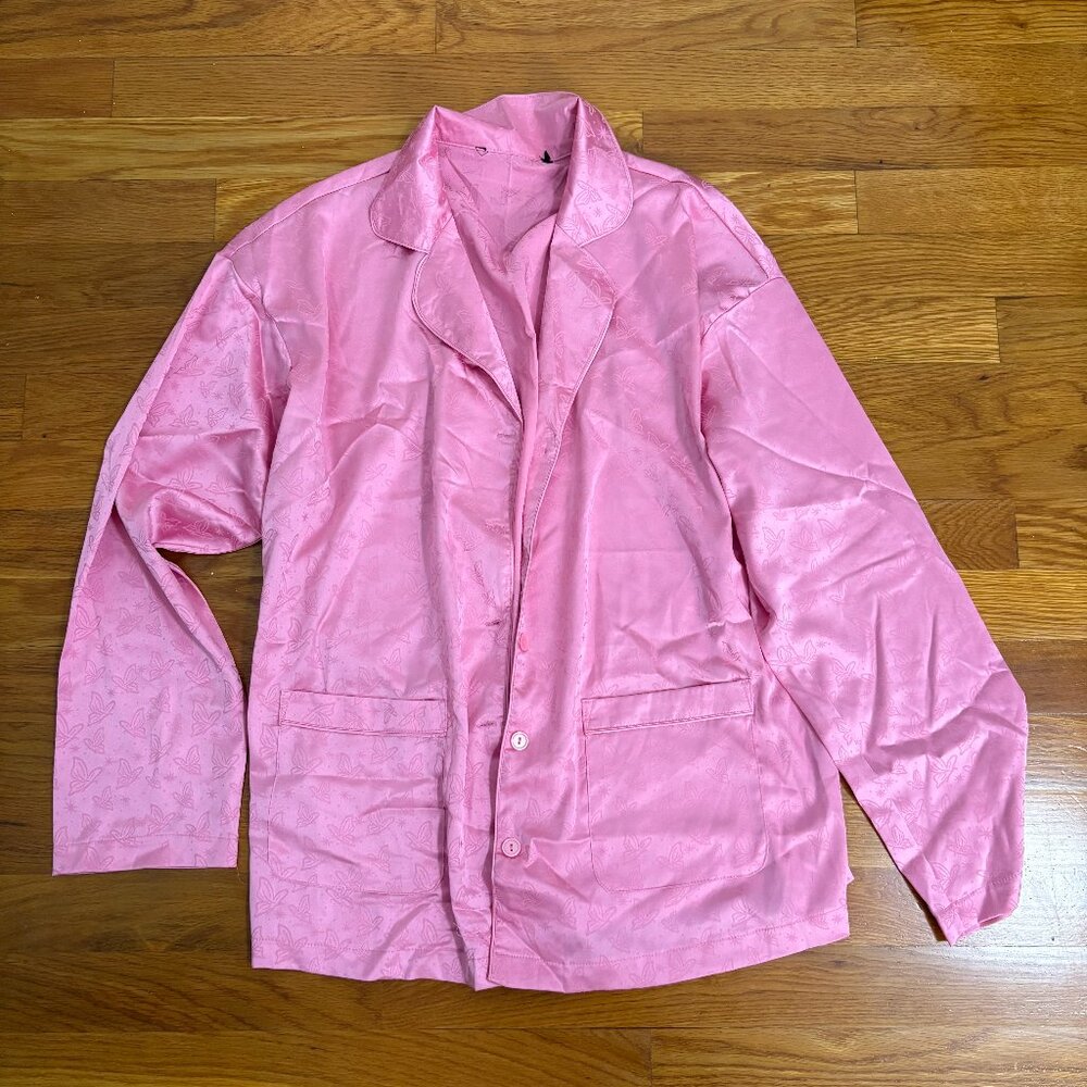 Pink Wicked Button-Up Pajama